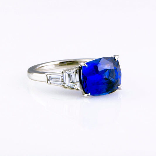 Five Stone Blue Sapphire Ring