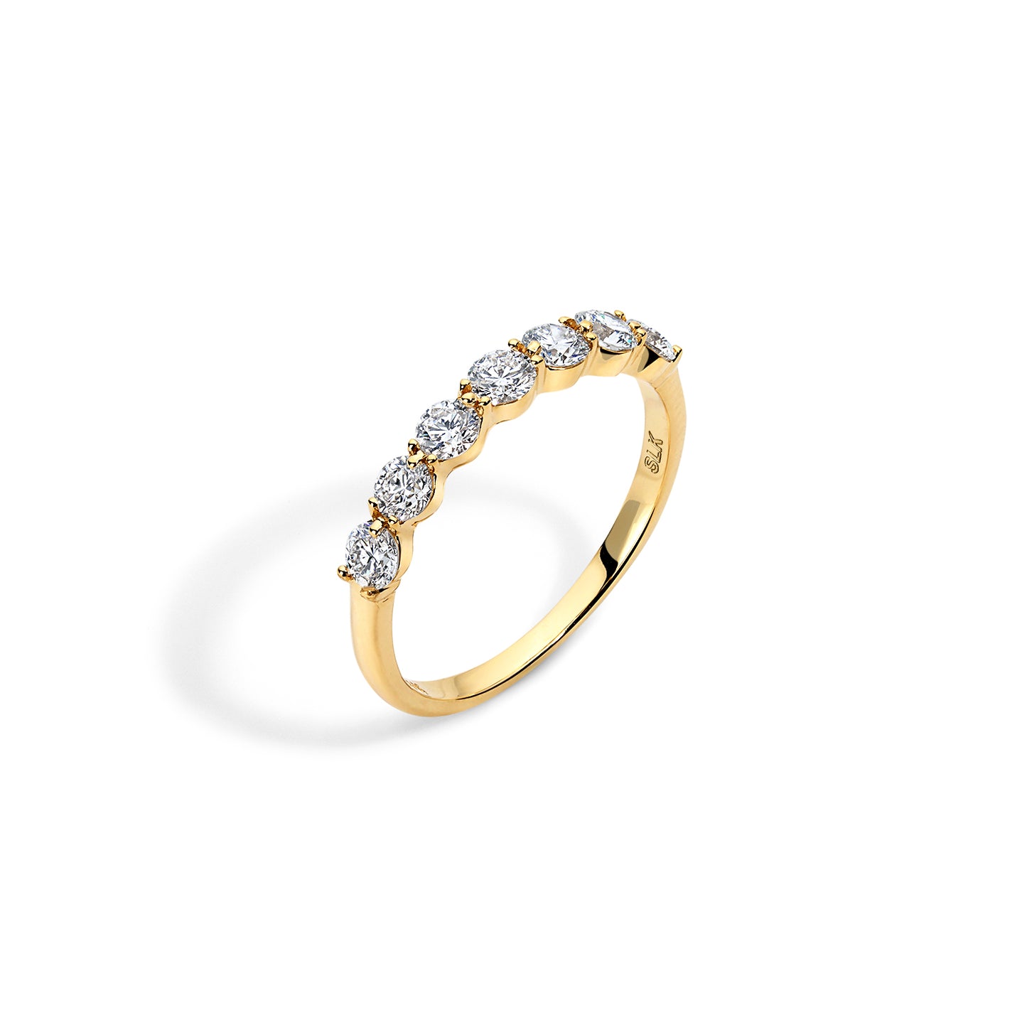 Elegant yellow gold stackable band from the Pretty Ring Collection, designed by Jillian Abboud. Customizable in various metals and stone combinations, crafted in New York